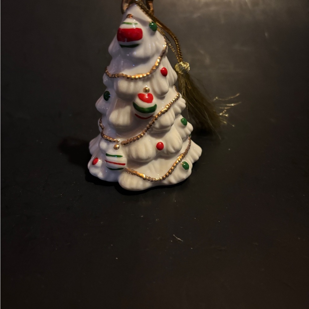 Set of 2 Lenox Christmas Ornaments Angel and Christmas Tree Ornament